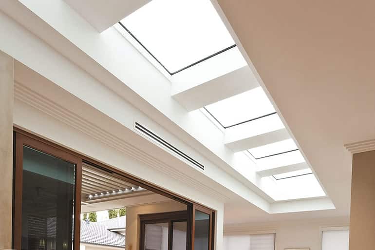 house main entrance with velux ceiling from skydome hunter coast